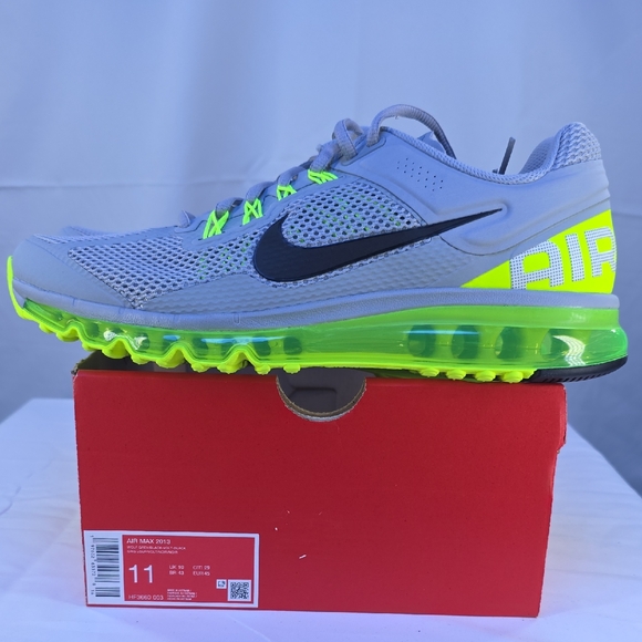 Nike Air Max 2013 Gray and Neon Yellow Men\'s Shoes main image 5
